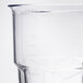 A clear Waring Copolyester blender jar with lid and blade on a white background.