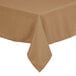 A beige rectangular Intedge table cover on a table.