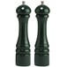 A Chef Specialties Autumn Hues Forest Green pepper mill and salt mill set.