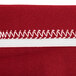 A crimson Snap Drape spandex table cover with a white background.