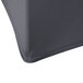 A black Snap Drape spandex table cover on a round table.