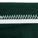 A hunter green spandex Snap Drape Contour table cover.