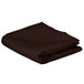 A folded brown cloth on a white background.