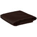 A folded brown rectangular Intedge table cover on a white background.
