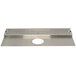 A stainless steel Micro Matic surface mount drip tray with a metal plate with holes on the side.