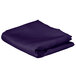 A folded purple rectangular Intedge table cover.