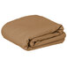 A folded beige Intedge rectangular table cover.