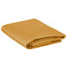 A folded yellow rectangular cloth table cover.