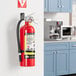 A Badger Advantage 5 lb. Dry Chemical ABC Fire Extinguisher mounted on a wall.