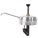 A stainless steel Star 3SP pump for a countertop food warmer with a black handle.