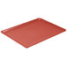 A raspberry cream colored Cambro dietary tray.