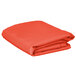 A folded orange rectangular table cover on a white background.