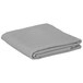 A stack of folded light gray Intedge square table covers.