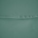 A close up of a seafoam green polyester table cover with a hemmed edge.