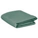 A folded seafoam green rectangular table cover.