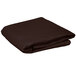 A brown folded Intedge table cover on a white background.