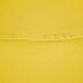 A yellow 100% polyester round table cover with a hemmed edge.