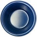 a white circle with a blue background