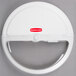 A white Rubbermaid rotating lid with a clear circle.