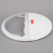 A white plastic lid with a clear lid on top.
