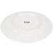 A CAC ivory saucer with black text reading "dal" on it.
