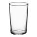A close-up of a Libbey clear juice glass.