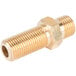 A brass threaded male fitting.