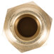 A brass threaded nut.