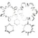A set of Ateco stainless steel snowflake cookie cutters.