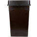 Continental 23 Gallon Brown Wall Hugger Trash Can and Drop Shot Lid Set