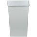 Continental 23 Gallon Gray Wall Hugger / Slim Trash Can and Drop Shot Lid Set