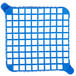 A blue plastic square with small squares.