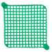 A green plastic square with small squares.