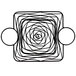 A black metal Tablecraft basket with ramekin holders.