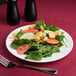 A 10 Strawberry Street white bone china plate with a salad and a fork.