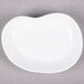 10 Strawberry Street P4204 Izabel Lam Pearls 4 1/2 inch x 3 1/2 inch Bright White Elliptical Porcelain Plate - 12/Case