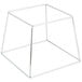 An American Metalcraft stainless steel square display stand with a metal frame.