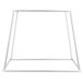 An American Metalcraft stainless steel square display stand with a metal frame.