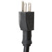 A black power cord with two plugs on it.