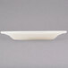 A Tuxton Reno ivory china plate with a wide rim on a white background.