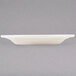 A Tuxton Reno ivory wide rim plate on a white background.