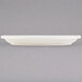 A white Tuxton narrow rim oval china platter.