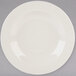 A white Tuxton pasta bowl with a white rim.