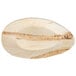 An EcoChoice oval palm leaf tray.