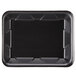 CKF 87853 (#4PR) Black Foam Meat Tray 9 1/4 inch x 7 1/4 inch x 1 1/4 inch - 500/Case