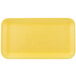 A yellow rectangular CKF foam meat tray.