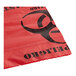 A red high density biohazard bag with black text reading "Isolation Infectious Waste" and a black biohazard symbol.