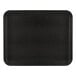 A black CKF foam meat tray on a white counter.
