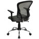 A Flash Furniture dark gray mesh office chair with a black mesh back and padded seat.