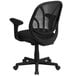 A Flash Furniture mid-back black mesh office chair.